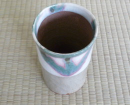 上野焼ビアカップの写真