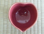 上野焼バレンタインハート型おちょこの画像