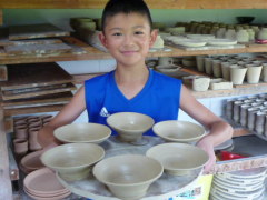 子供電動ろくろ・手びねり作り体験の画像